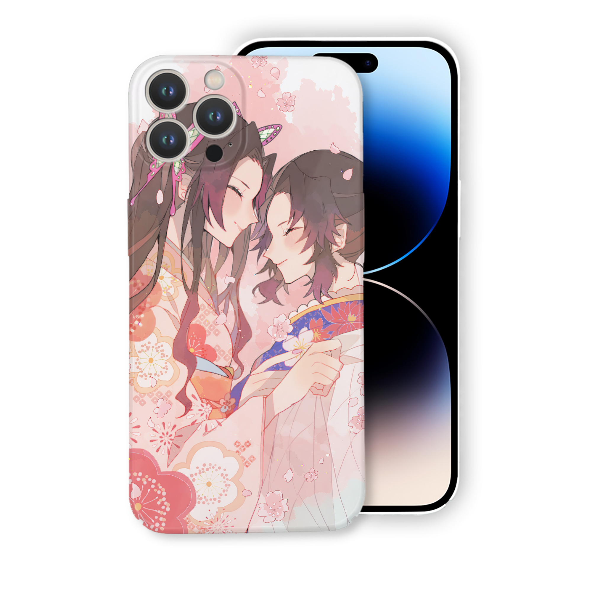 （画像用） 鬼滅の刃（きめつのやいば）蟲柱-胡蝶 しのぶ／こちょう しのぶ Kochou Shinobu 【iPhone 14シリーズ対応】ハードケース